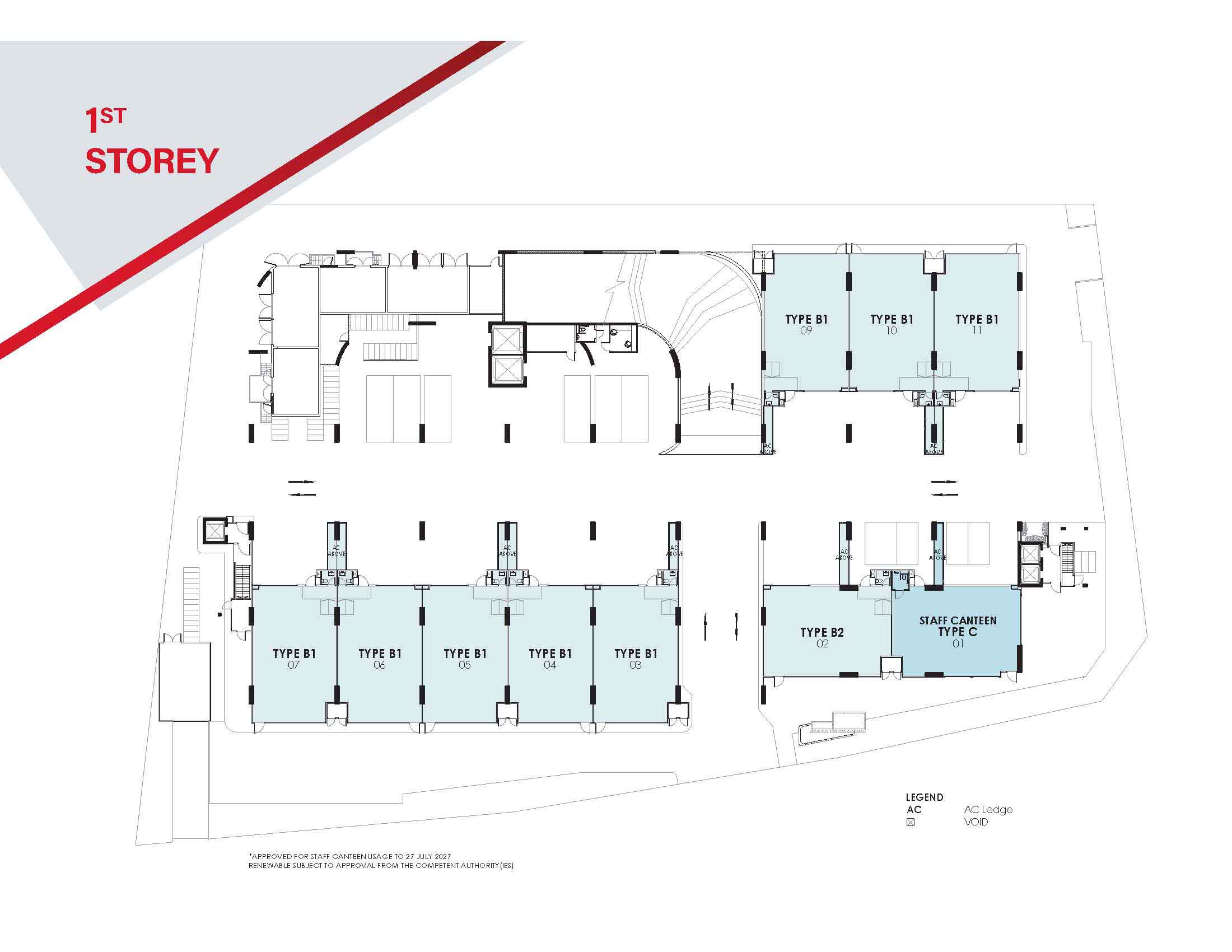 1st storey floor plan of Food Vision at Mandai 